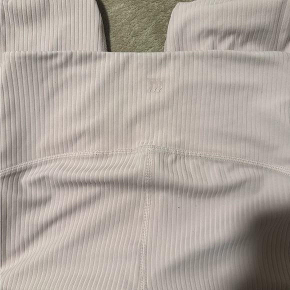Light Pink Ribbed Leggings - Picture 3 of 3